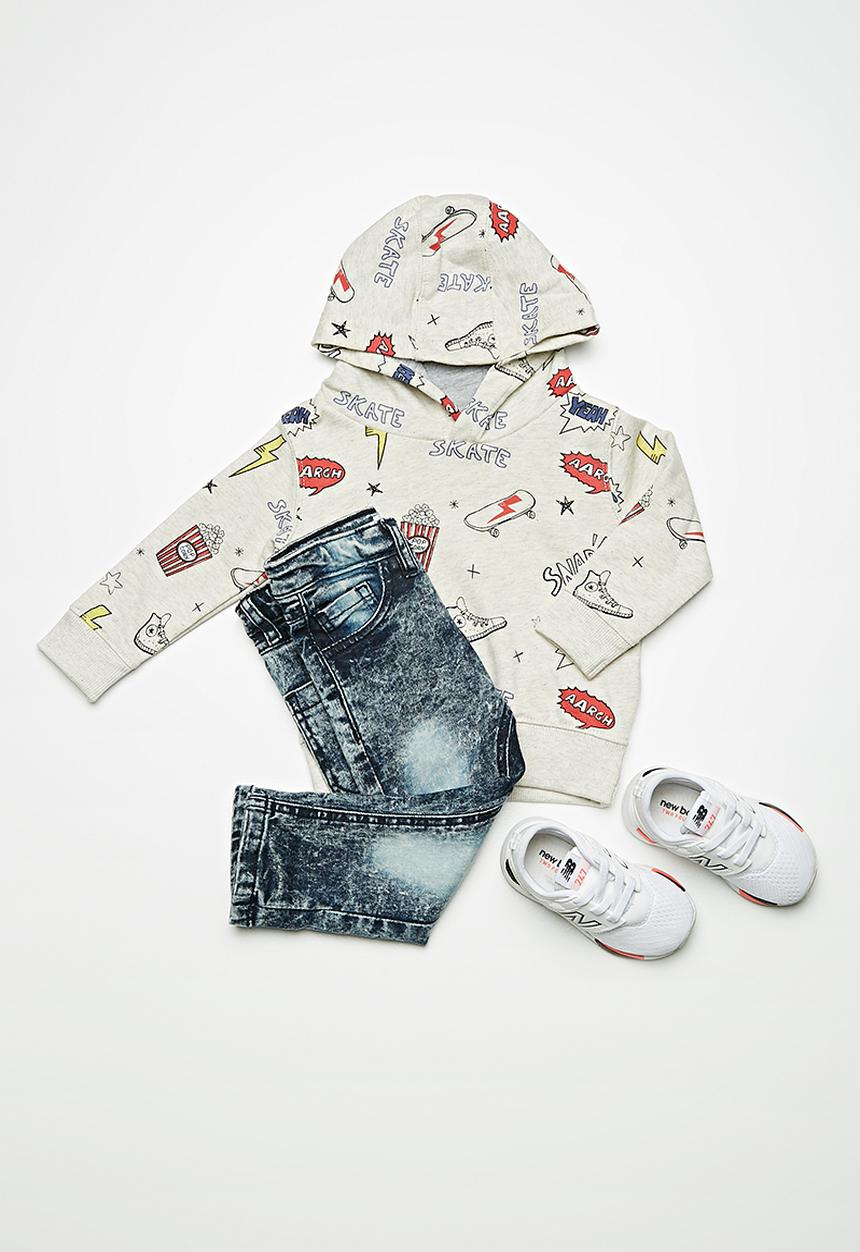 MINOTI - Kids boys hooded sweat top - grey