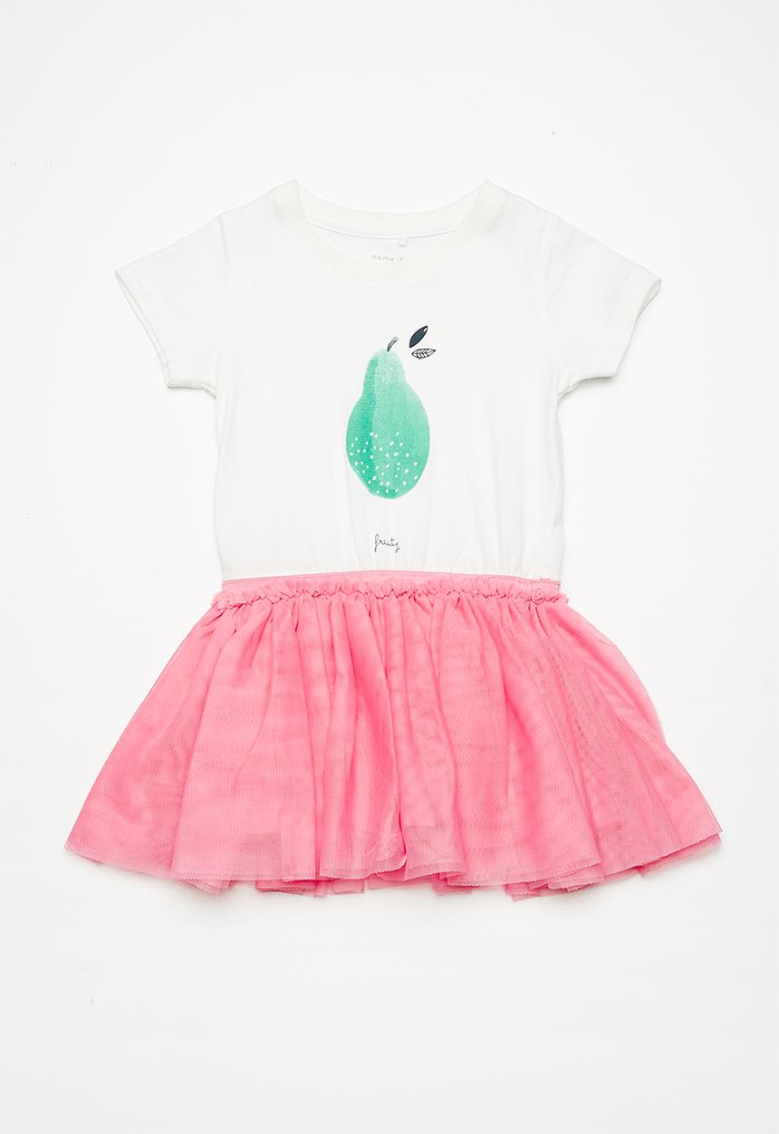 Name It - Felisa tulle dress - white & pink 