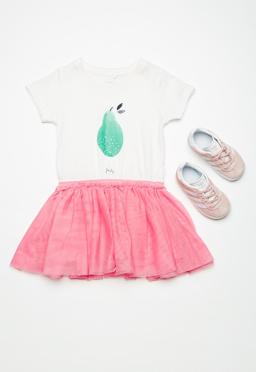 Name It - Felisa tulle dress - white & pink 