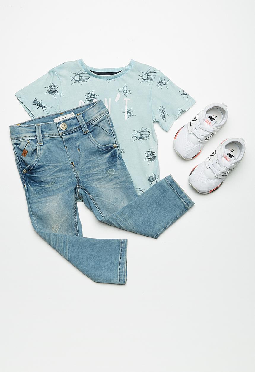 Name It - Theo regular denim pants - blue 