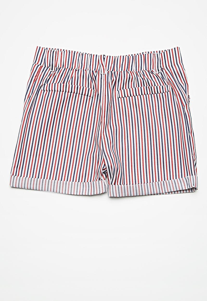 Superbalist - Pocket chino long shorts - red & navy 