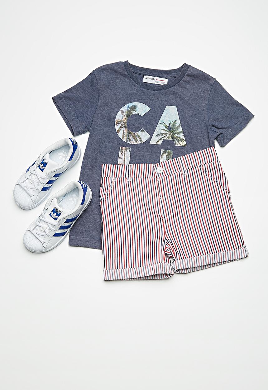 Superbalist - Pocket chino long shorts - red & navy 