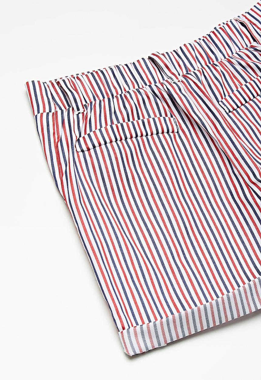 Superbalist - Pocket chino long shorts - red & navy 