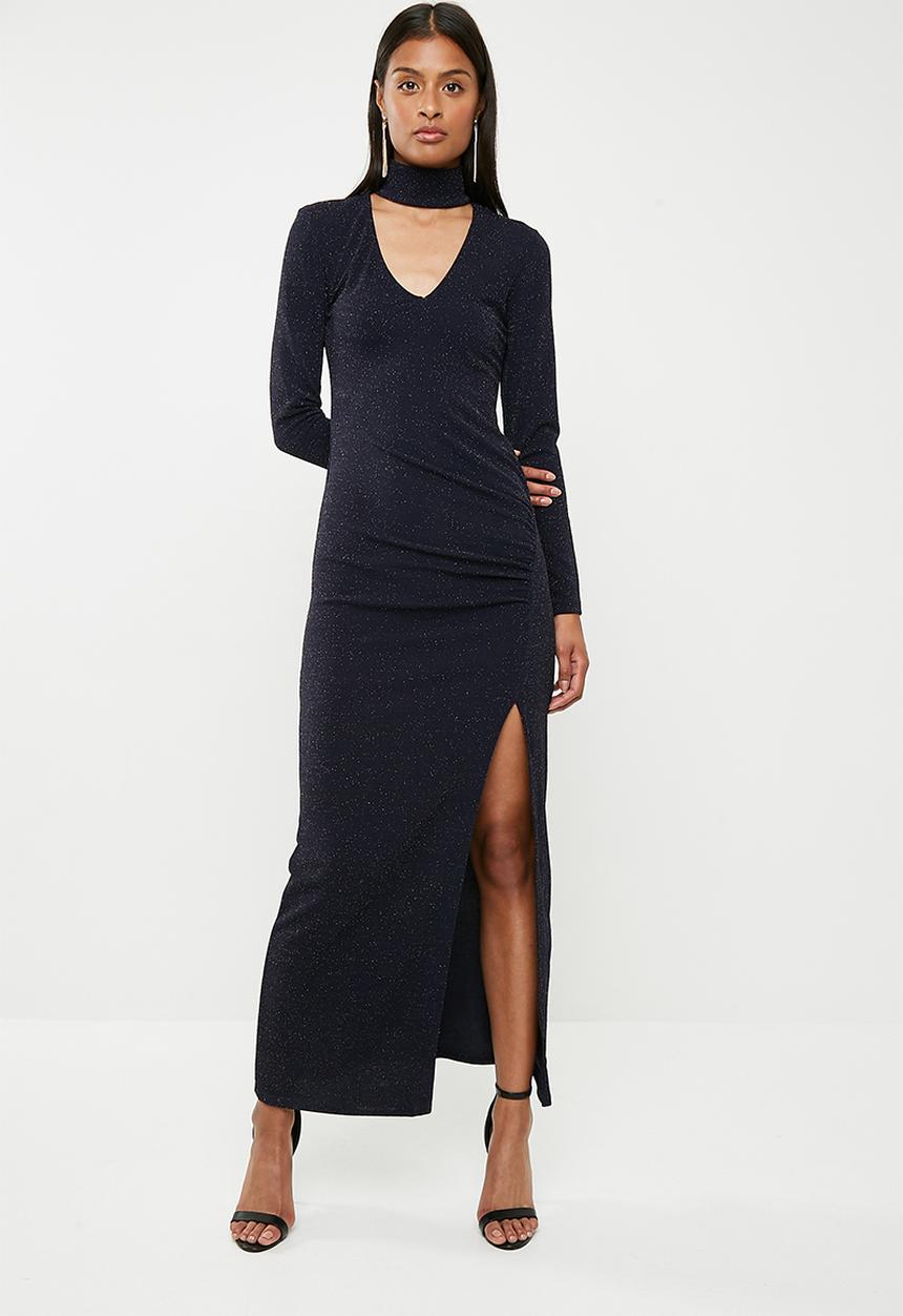 Superbalist - Statement shoulder maxi dress - navy