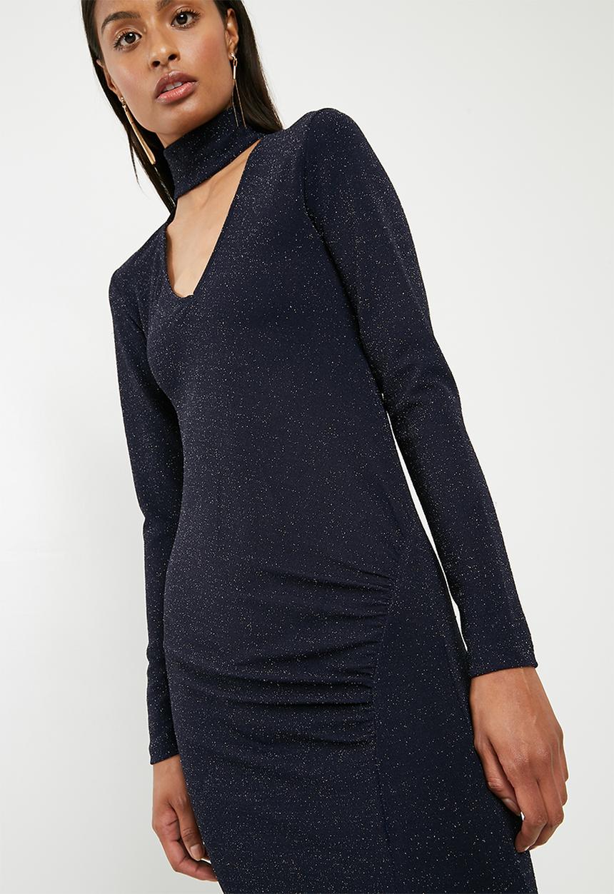 Superbalist - Statement shoulder maxi dress - navy