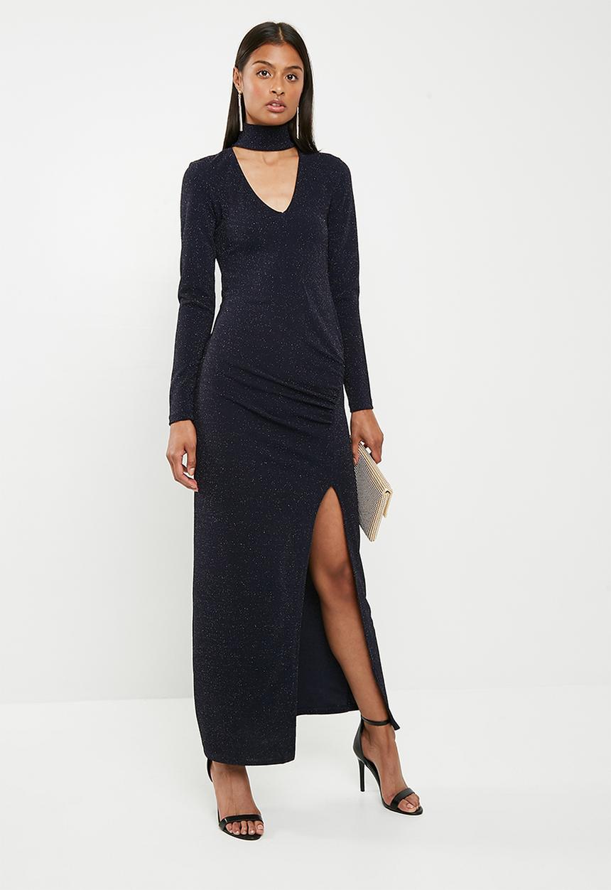 Superbalist - Statement shoulder maxi dress - navy