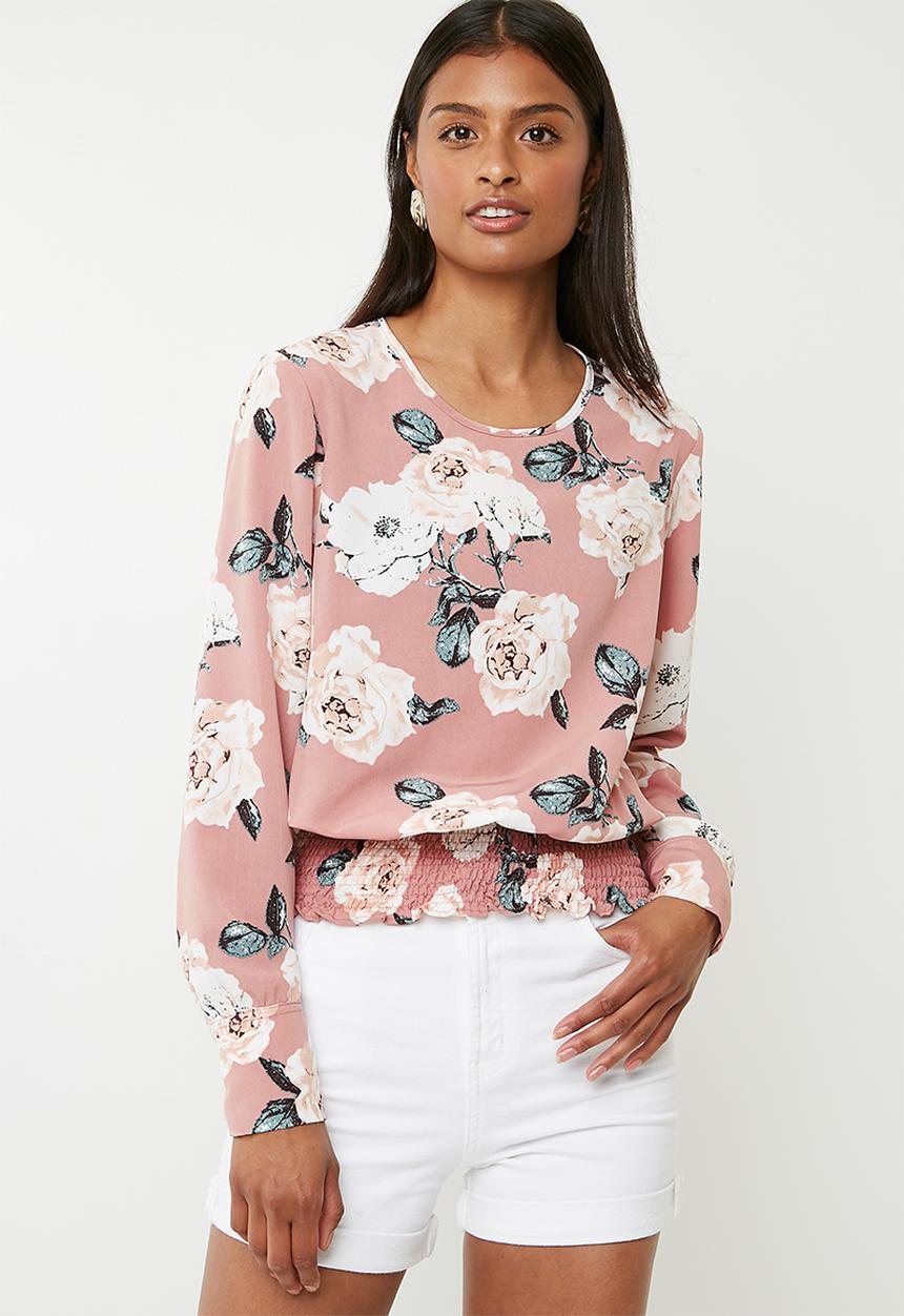 Superbalist - Smocked hem blouse - pink 