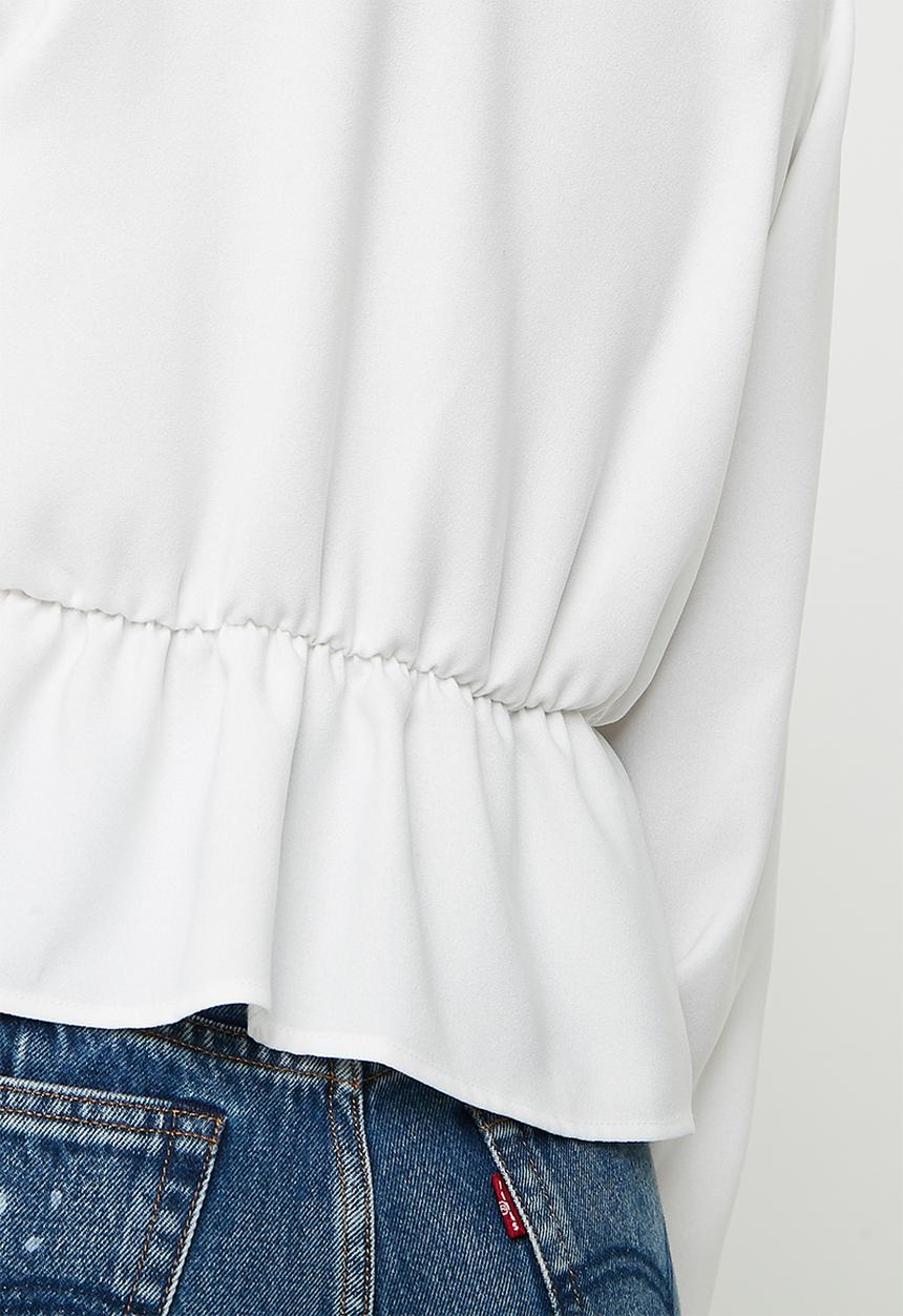 Superbalist - Feminine blouse with peplum - white 