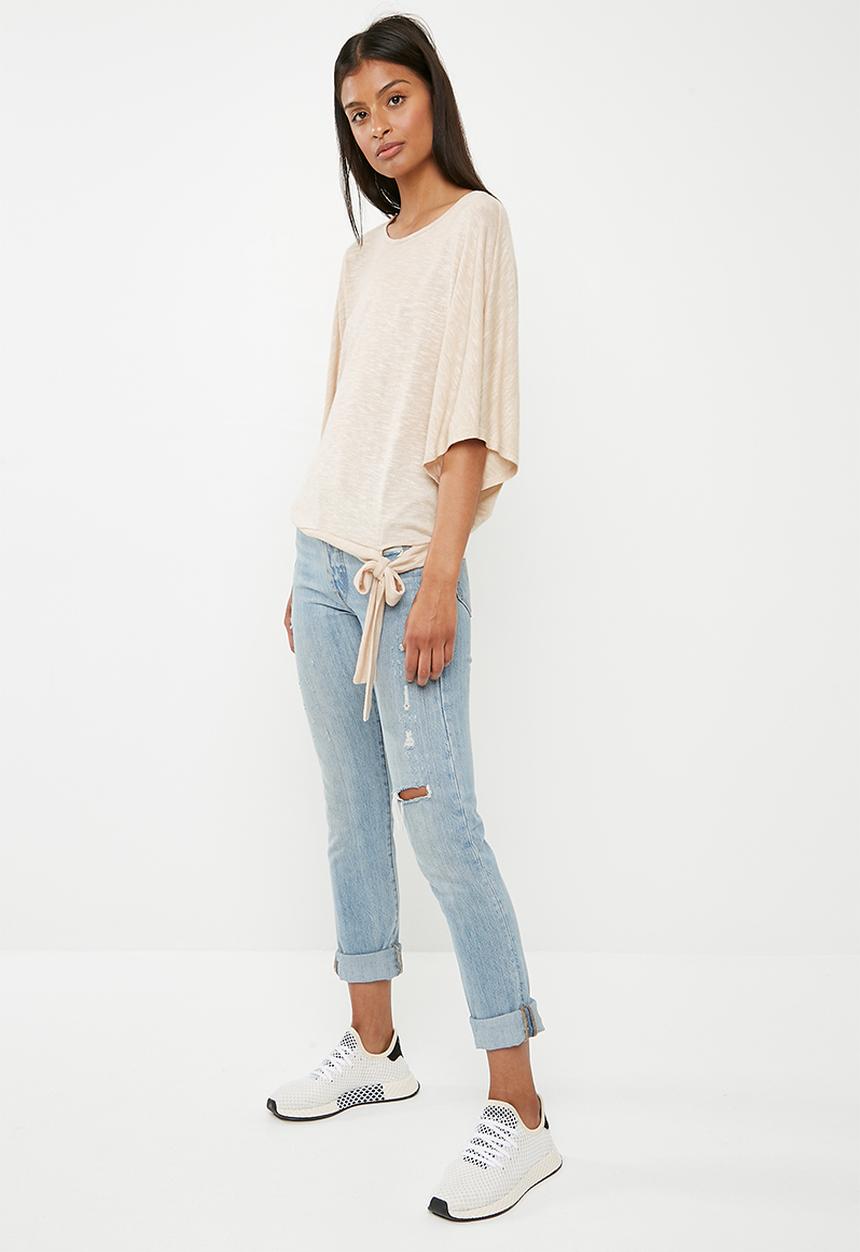 Superbalist - Cut & sew scarf top - beige 