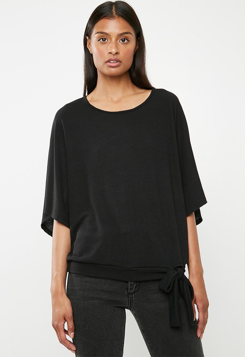 Superbalist - Cut & sew scarf top - black 