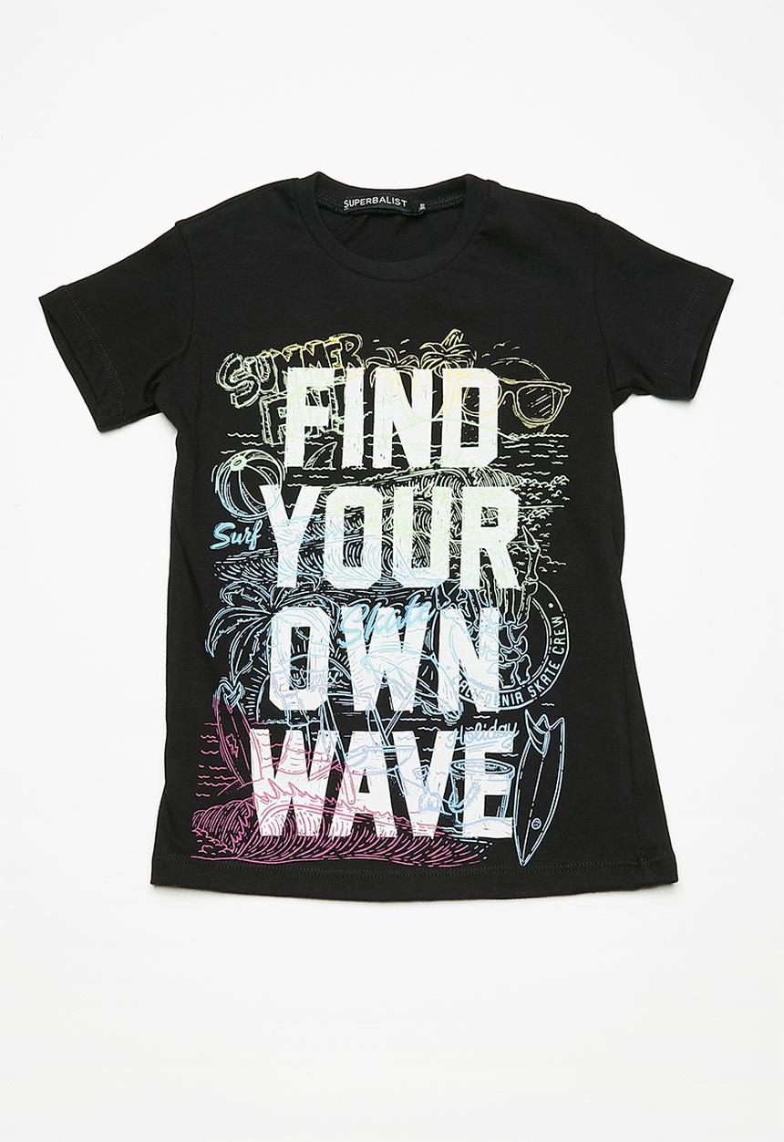 Superbalist - Kids boys printed tee - black 