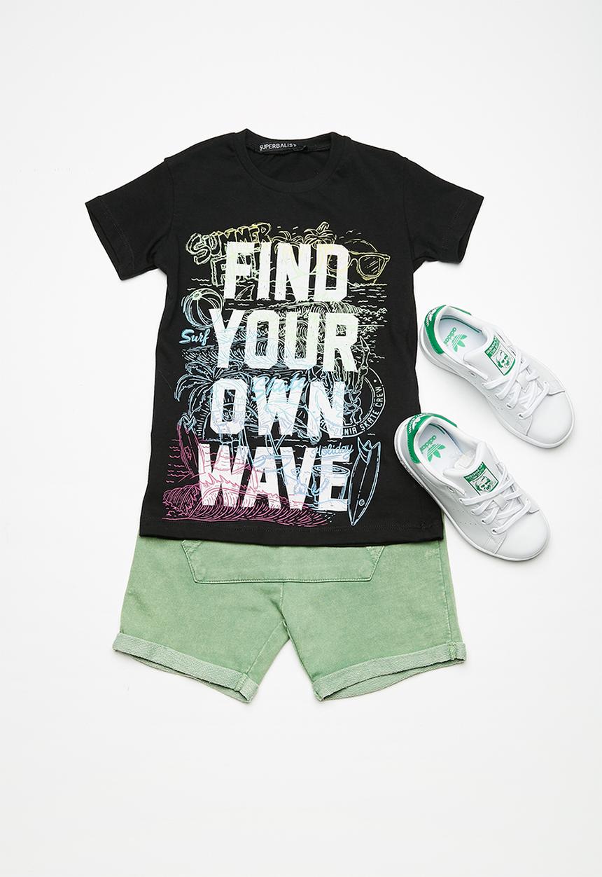 Superbalist - Kids boys printed tee - black 