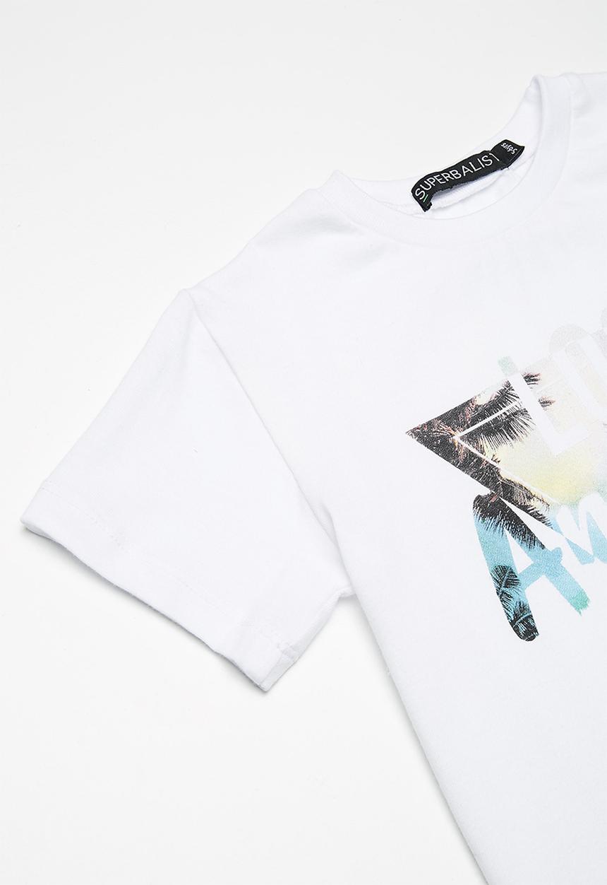Superbalist - Boys printed tee - white