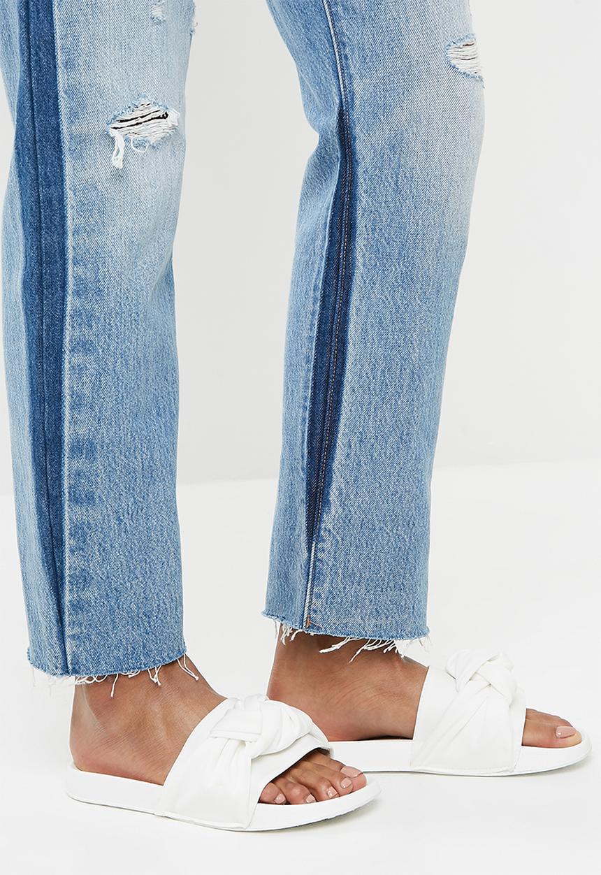 Missguided - Neoprene knot slider - white 