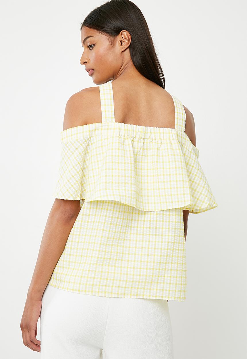Pieces - Ginette top - yellow & white 