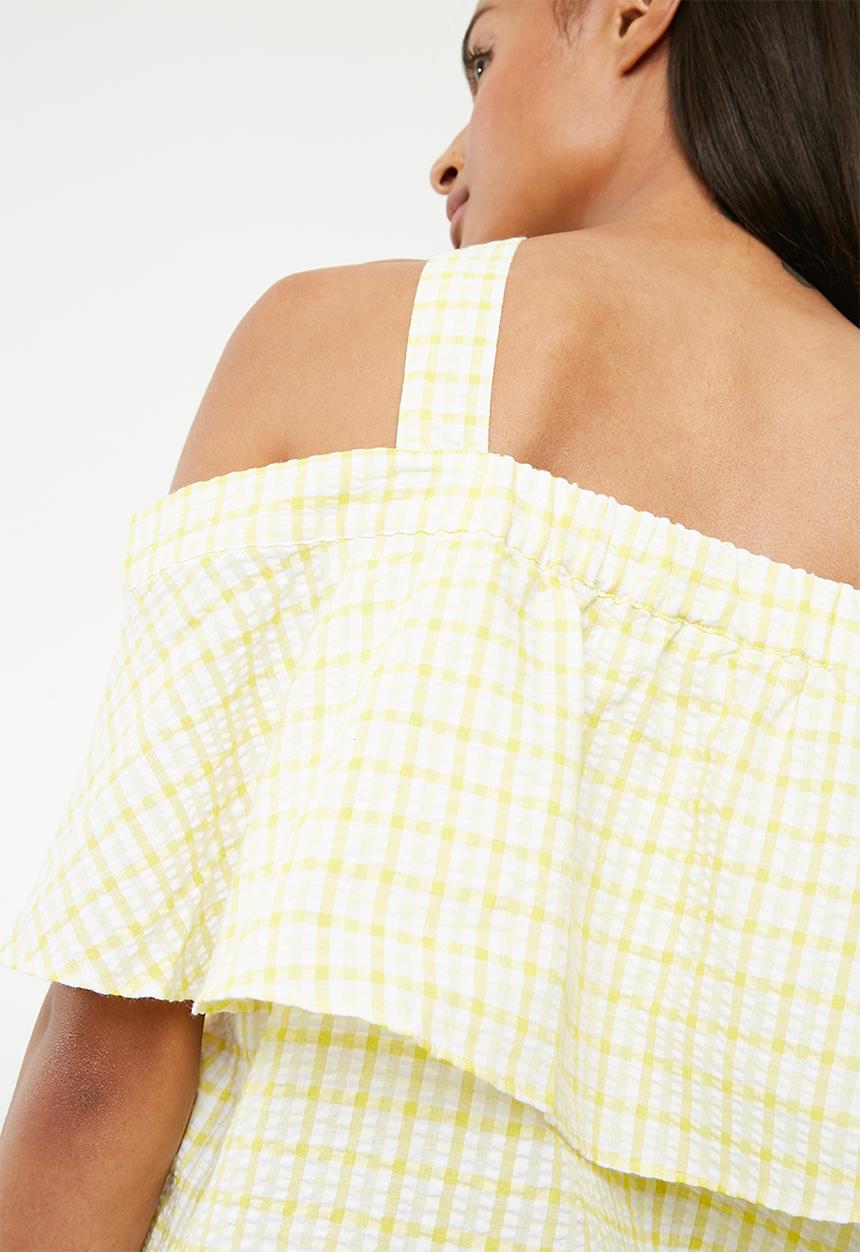 Pieces - Ginette top - yellow & white 