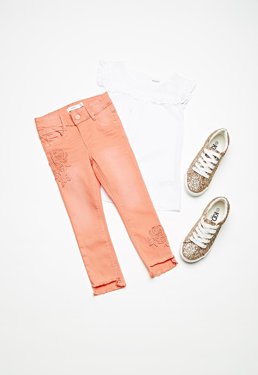 Name It - Polly skinny chino pants - orange 