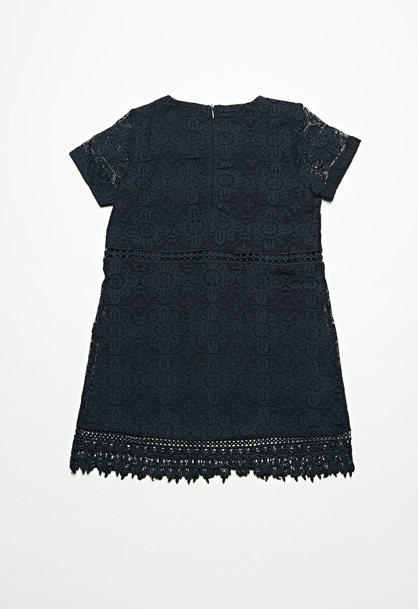 Name It - Susan short sleeve lace dress - navy 