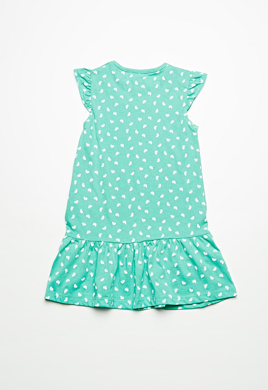 Name It - Vida dress - green & white 