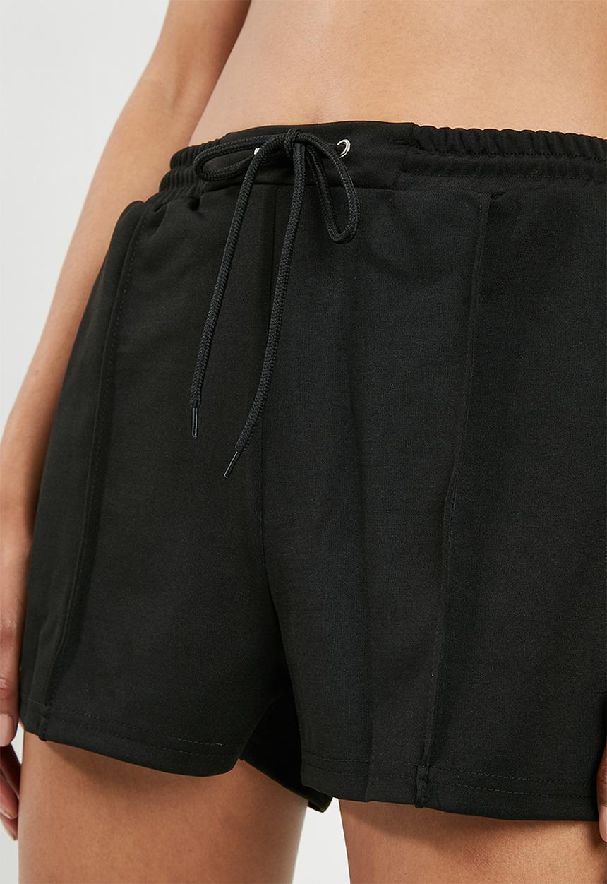 Missguided - Side stripe runner shorts - black 