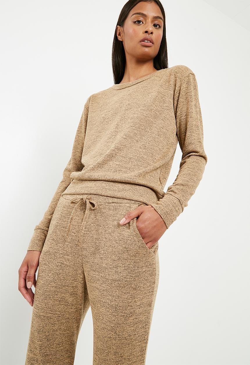 Missguided - Lounge tracksuit set - brown