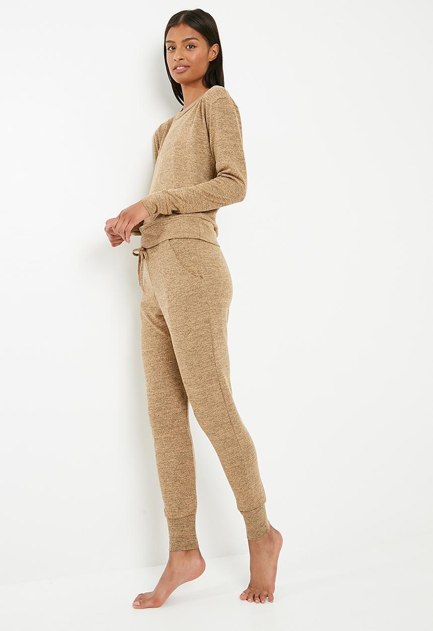 Missguided - Lounge tracksuit set - brown