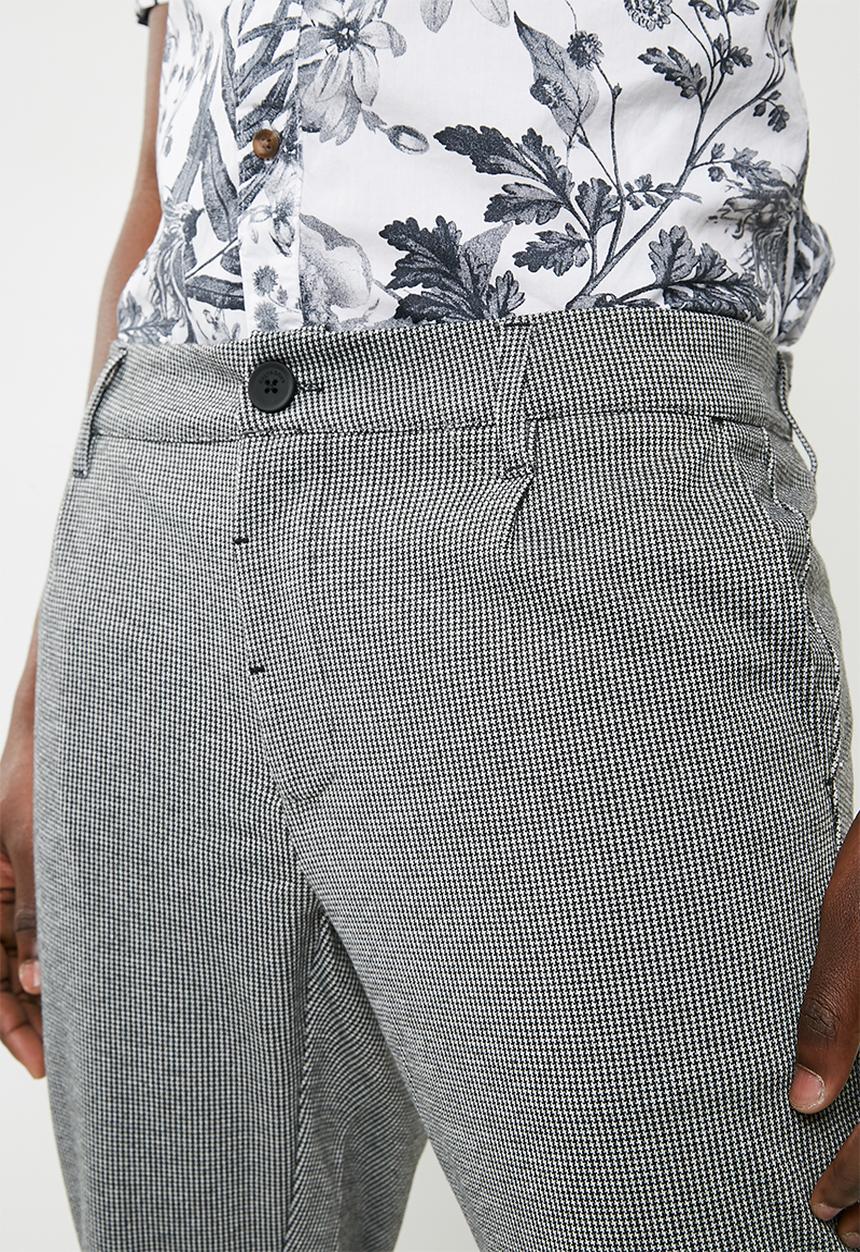 Only & Sons - Solid check chino - black & white