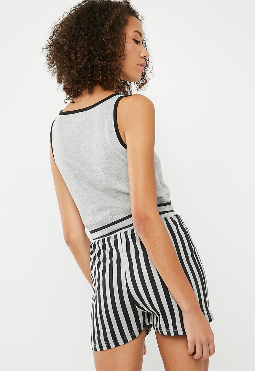 Missguided - West coast short pyjama set - grey