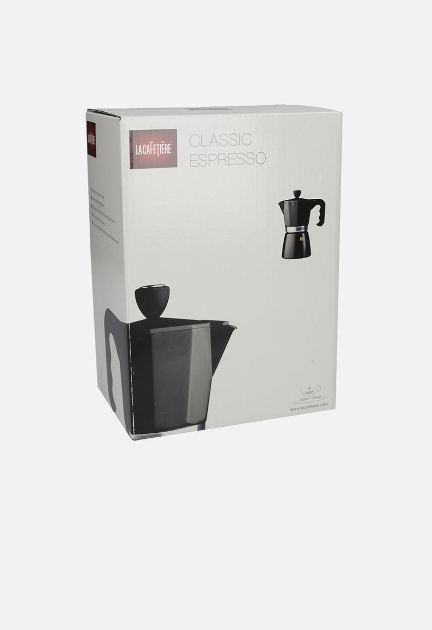 La Cafetiere - 6 cup classic espresso moka pot - black