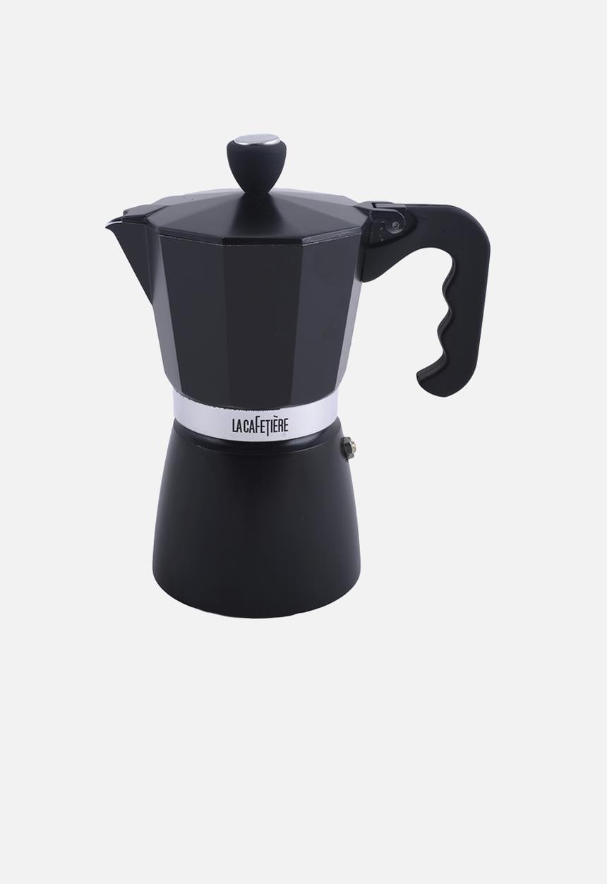 La Cafetiere - 6 cup classic espresso moka pot - black