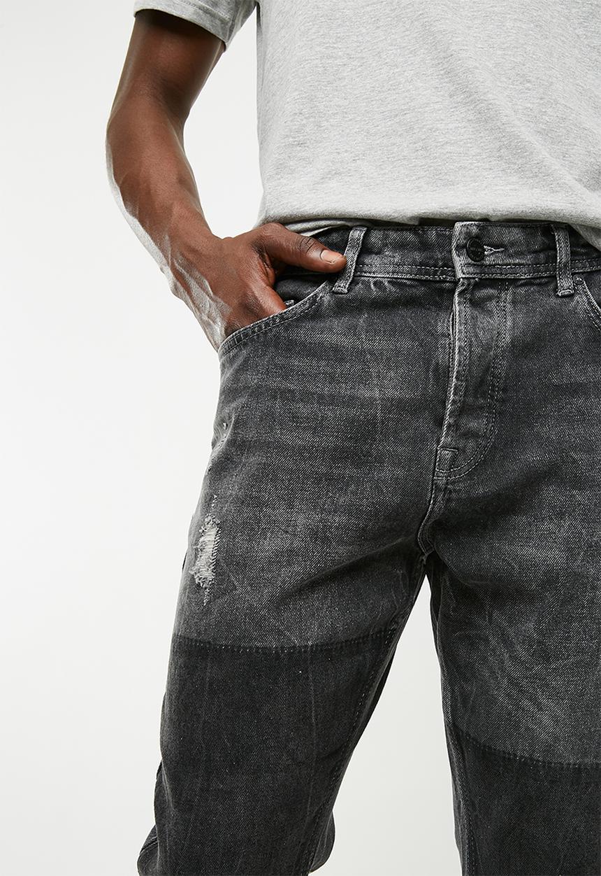 Only & Sons - Beam knee patch jeans - charcoal