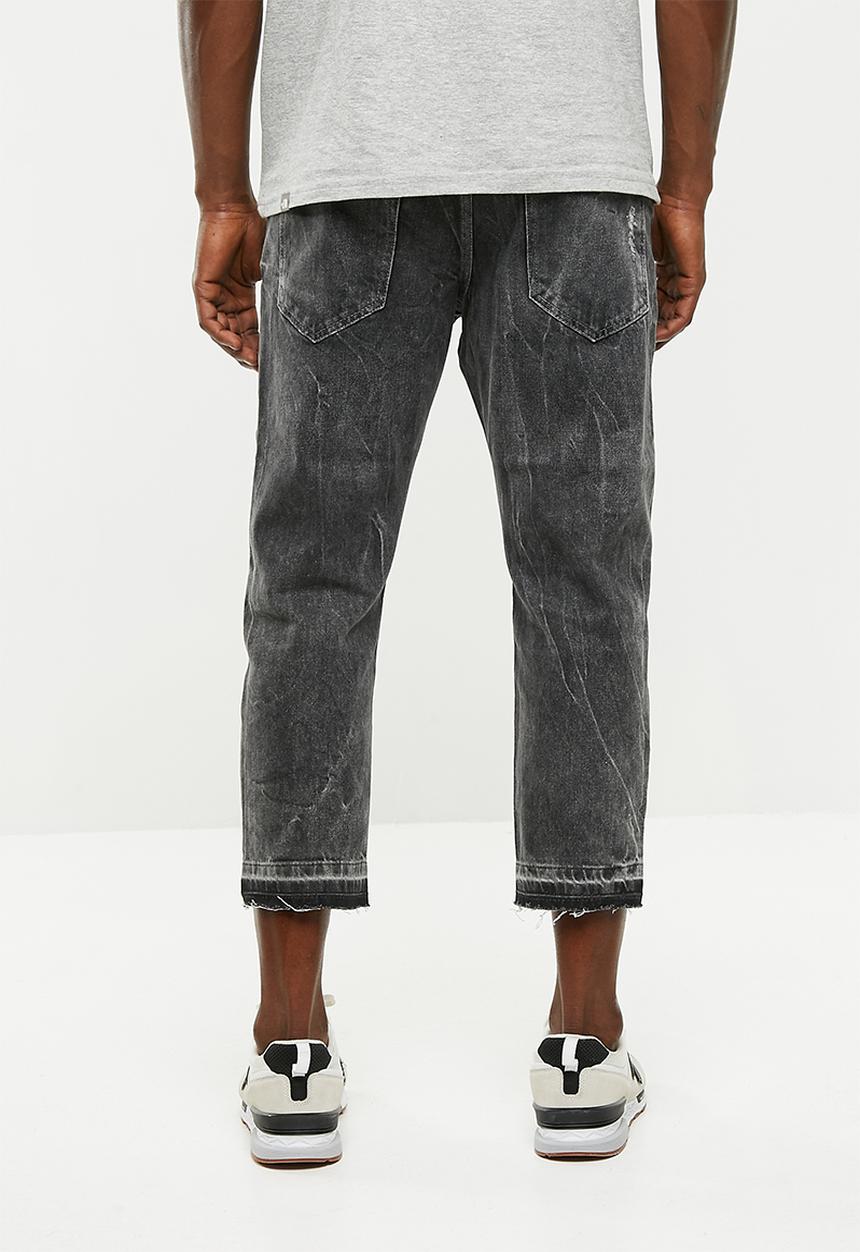 Only & Sons - Beam knee patch jeans - charcoal
