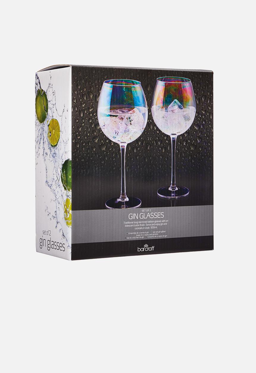 Kitchen Craft - Lustre gin glass set of 2 - iridescent