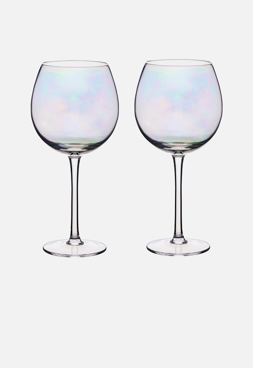 Kitchen Craft - Lustre gin glass set of 2 - iridescent