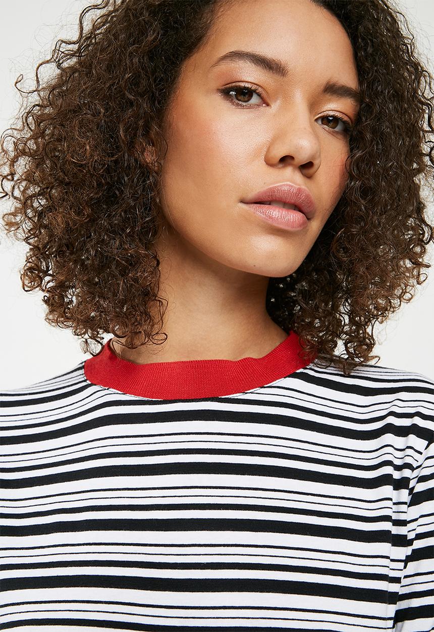 Superbalist - Ringer tee dress  stripe - black & white