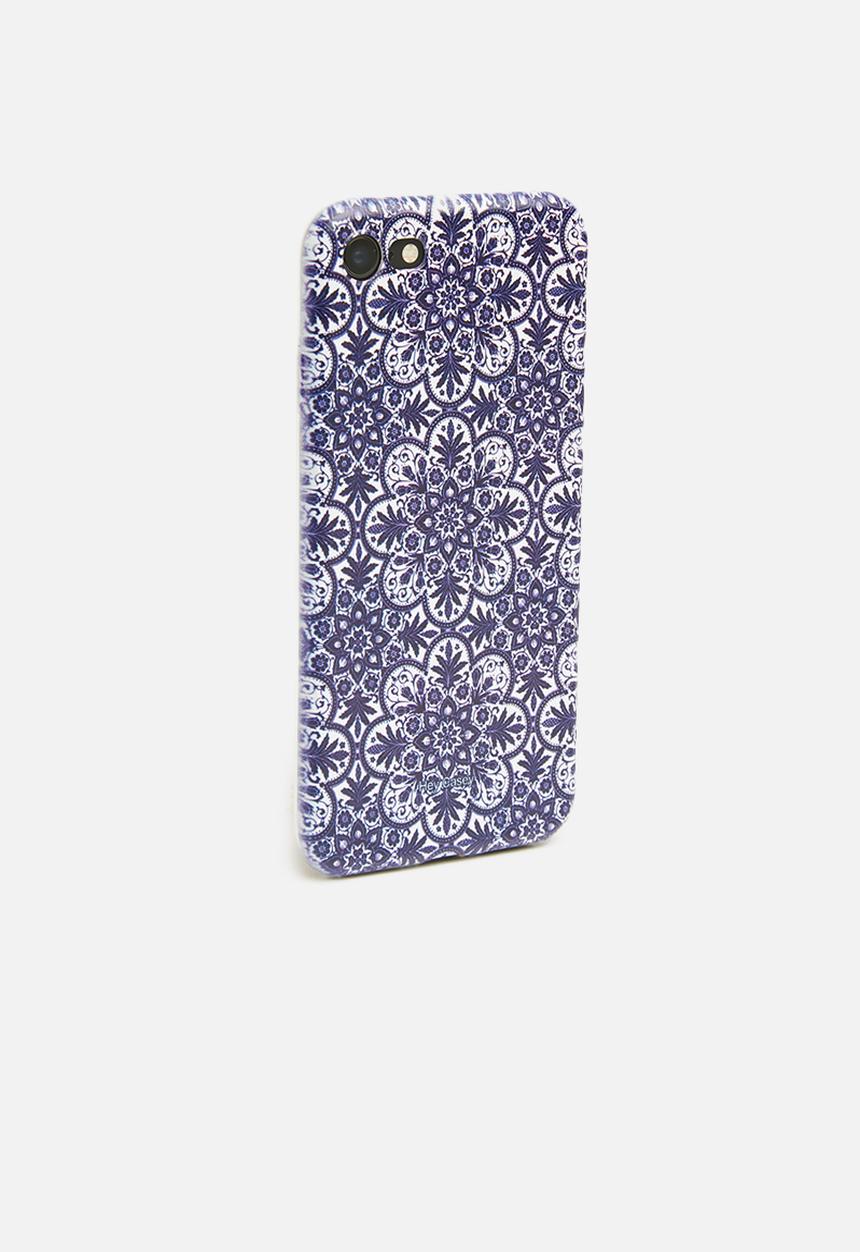 Hey Casey - Moroccan market marble phone cover - blue