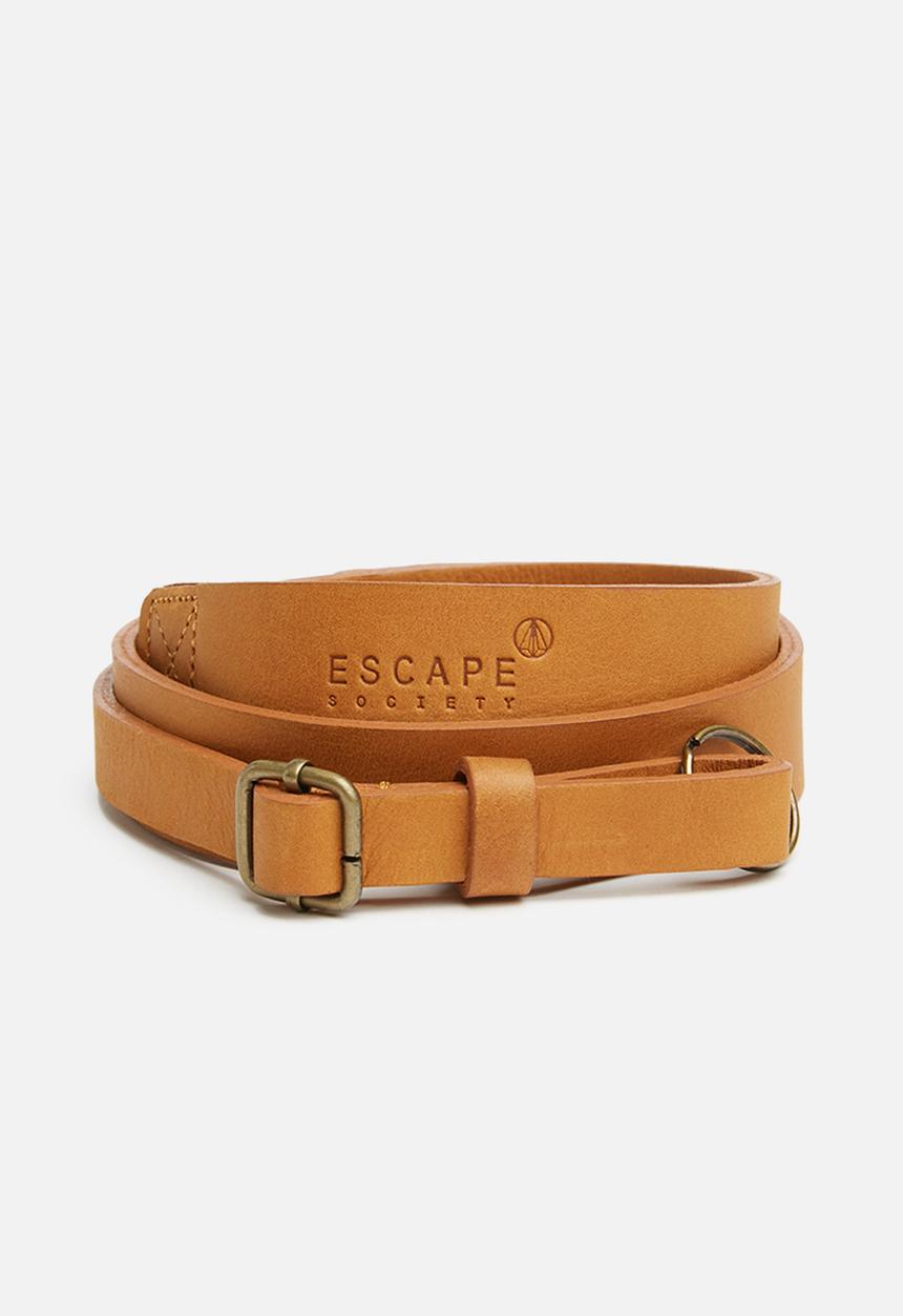Escape Society - Leather camera sling - tan