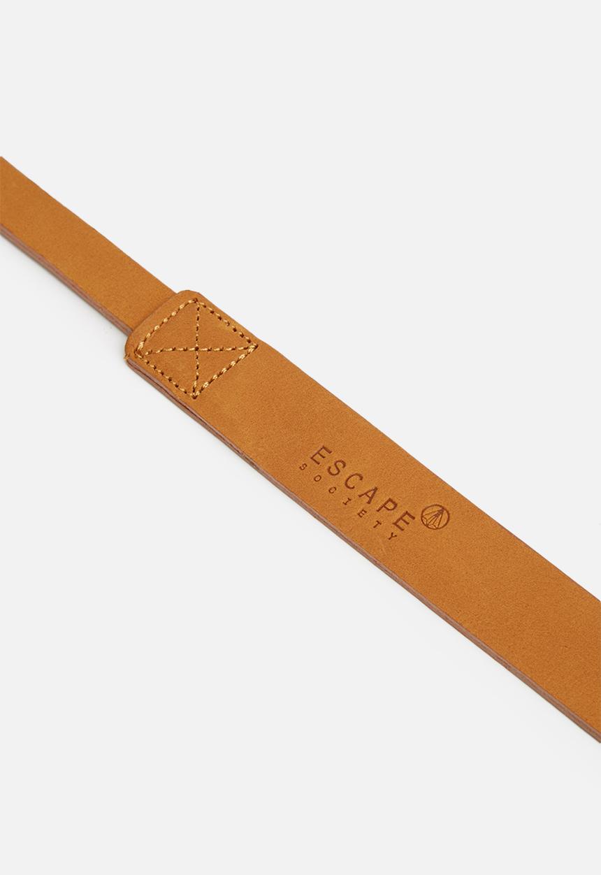Escape Society - Leather camera sling - tan