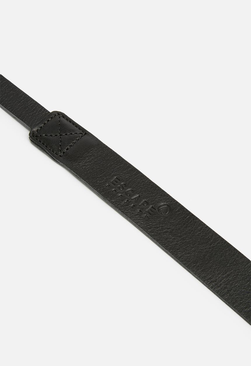 Escape Society - Leather camera sling - black