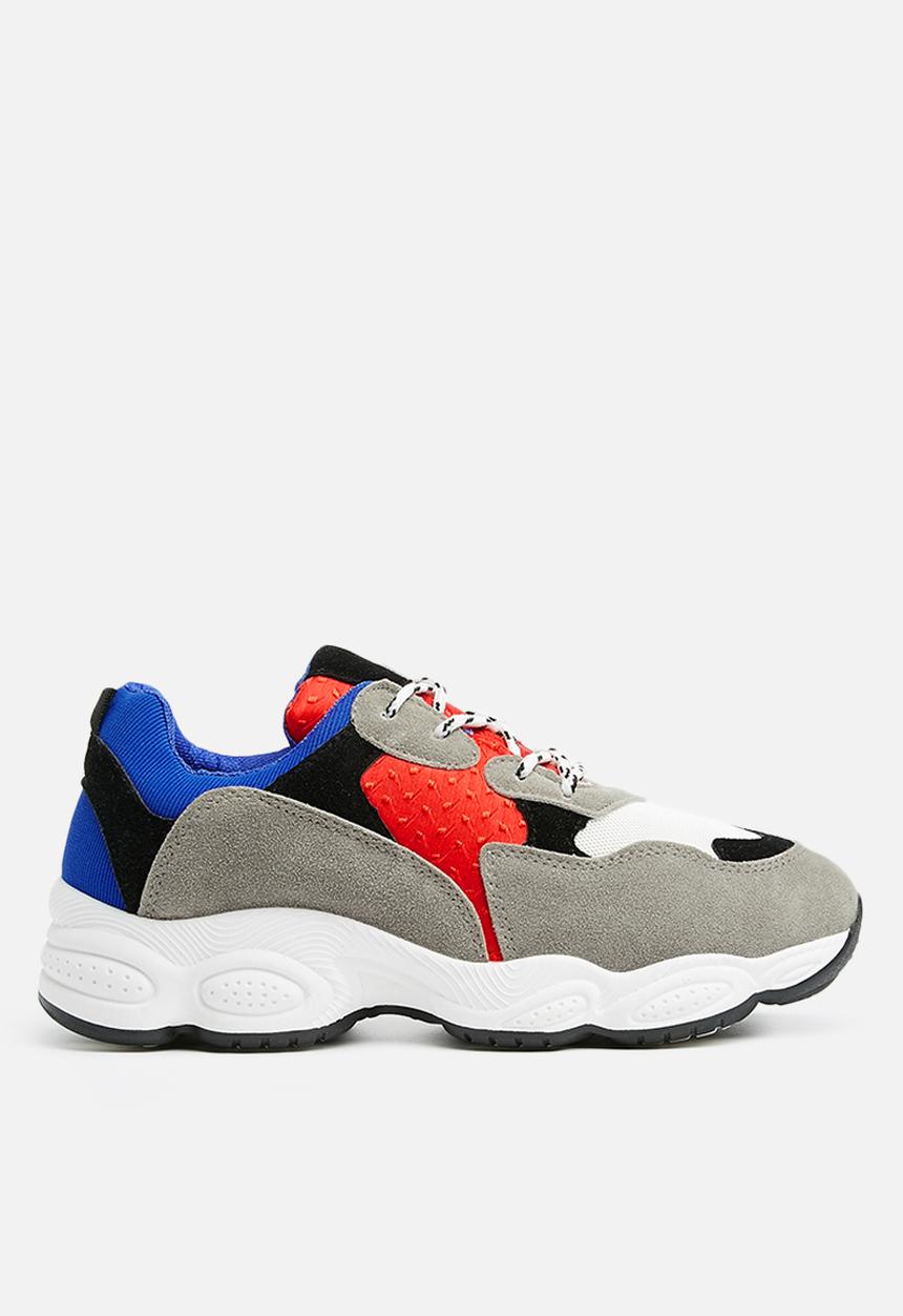 Missguided - Chunky sole colour block trainer - blue