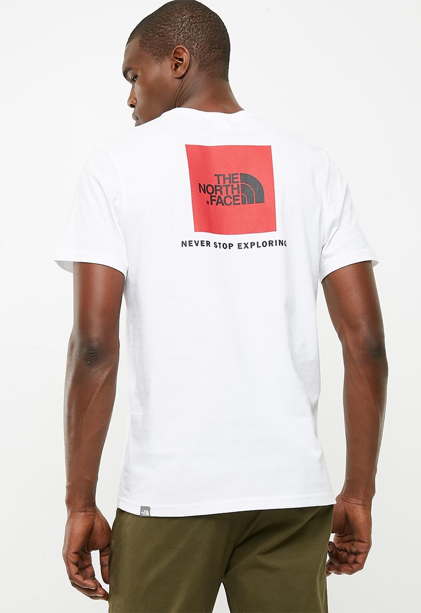 The North Face - Red box tee - white 