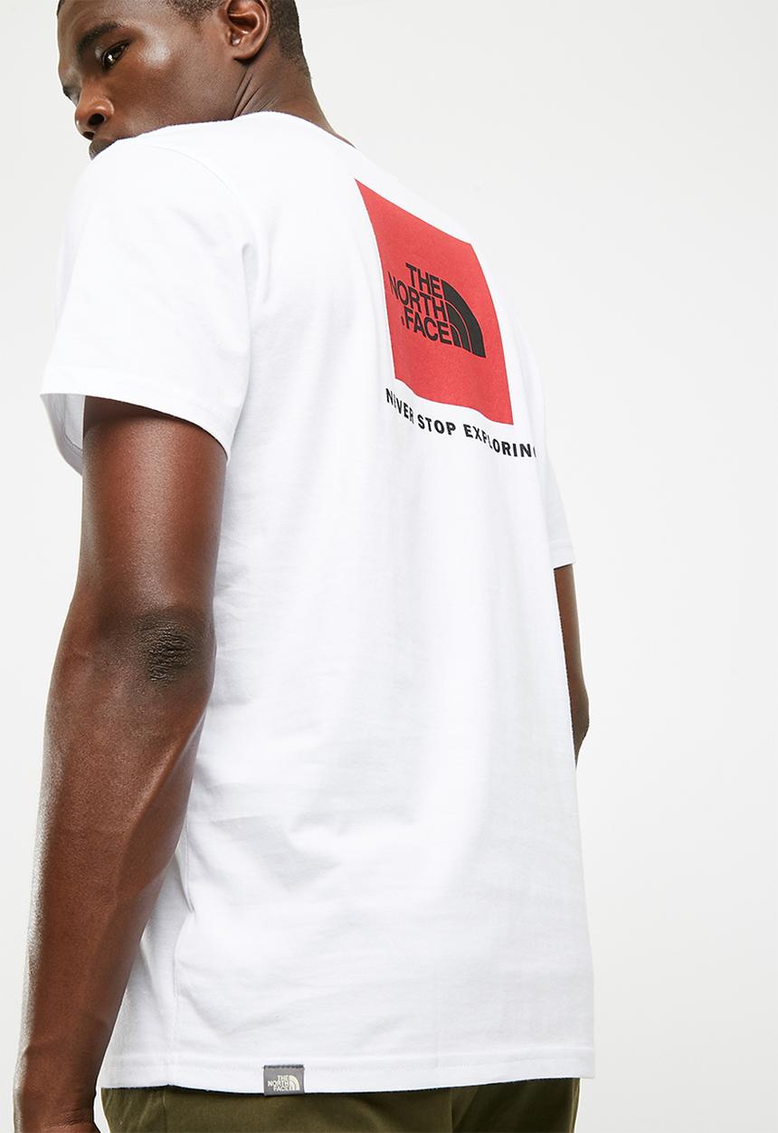 The North Face - Red box tee - white 