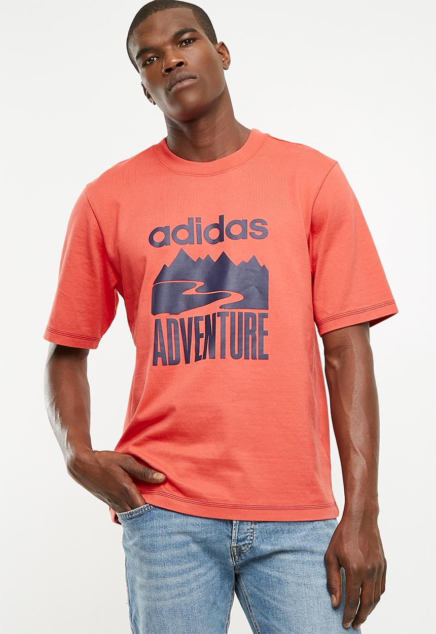adidas Originals - Adventure tee - coral