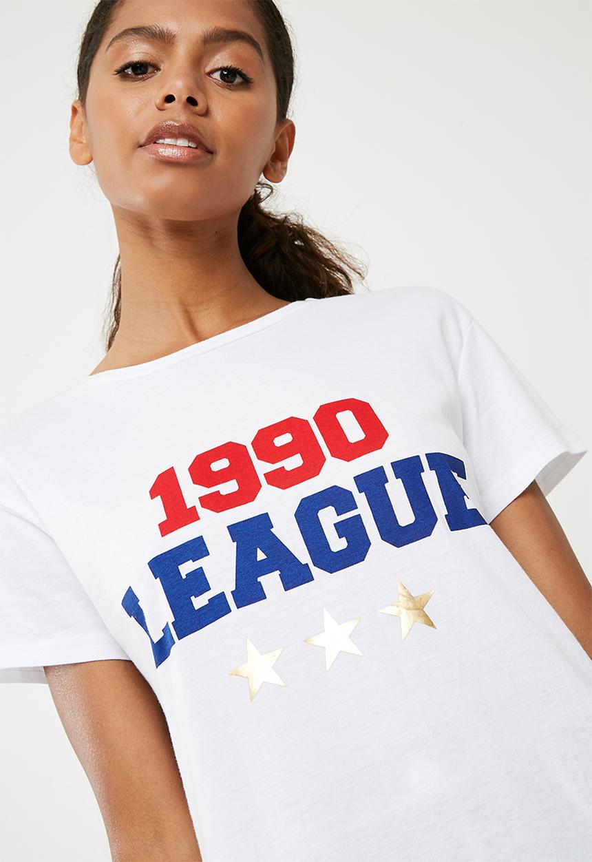 Superbalist - Number slogan tee - white