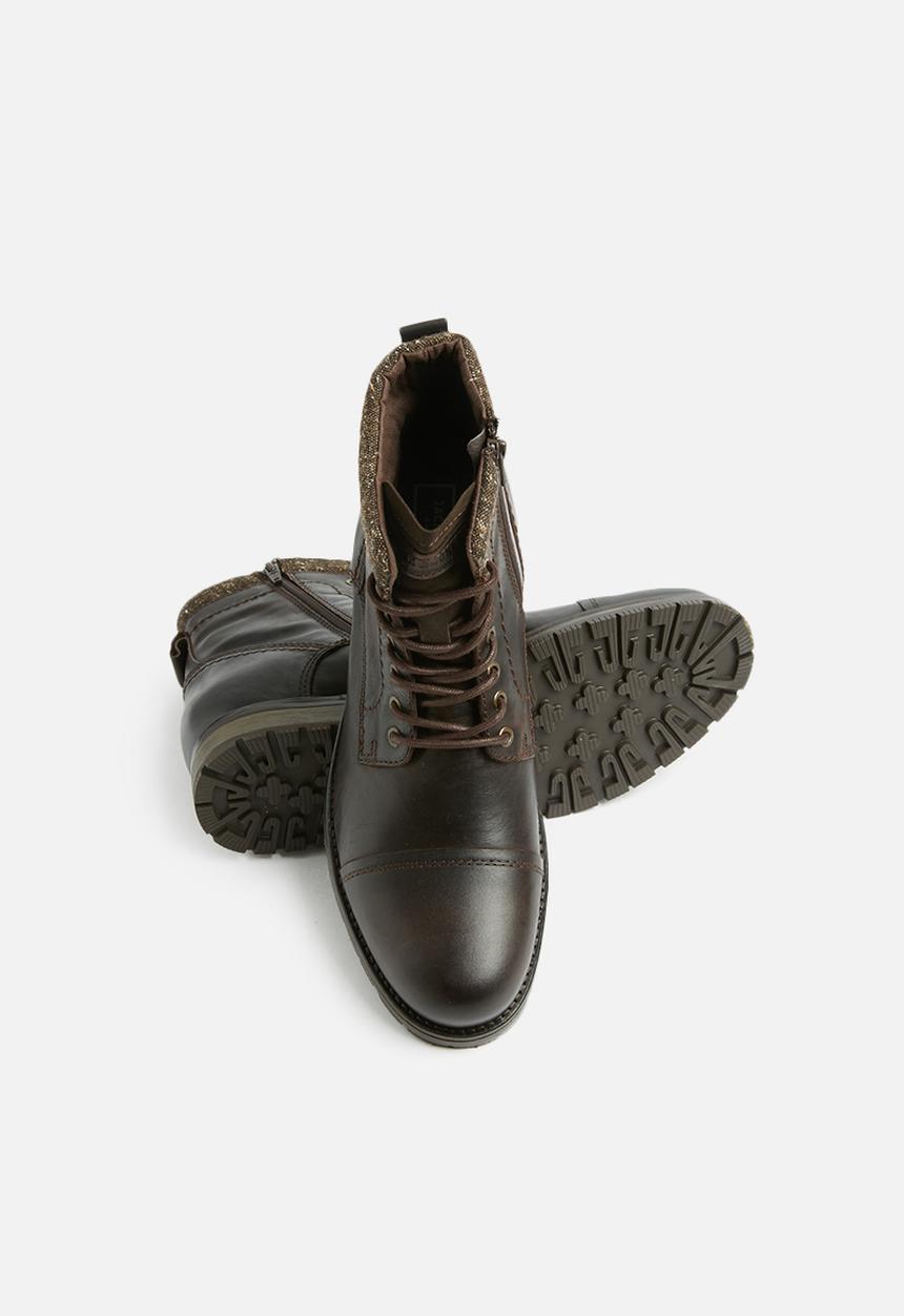 Jack & Jones - Marly leather - brown 