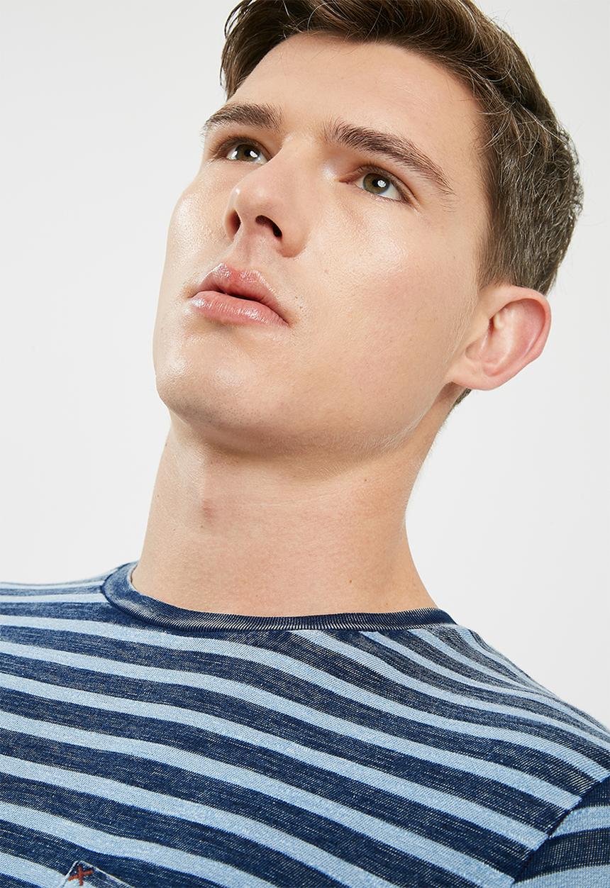 Jack & Jones - Stuart crew neck tee - blue 