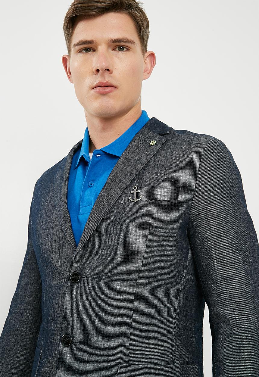 Jack & Jones - Chambray light blazer - navy 