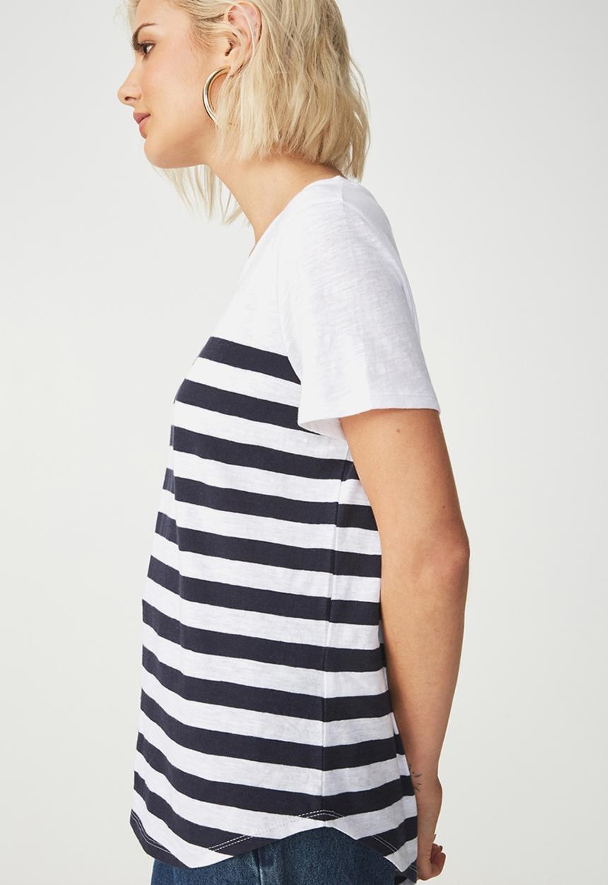 Cotton On - The crew T-shirt  - navy & white