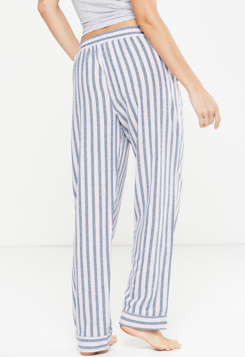 Cotton On - Non cuffed flannel pant - blue