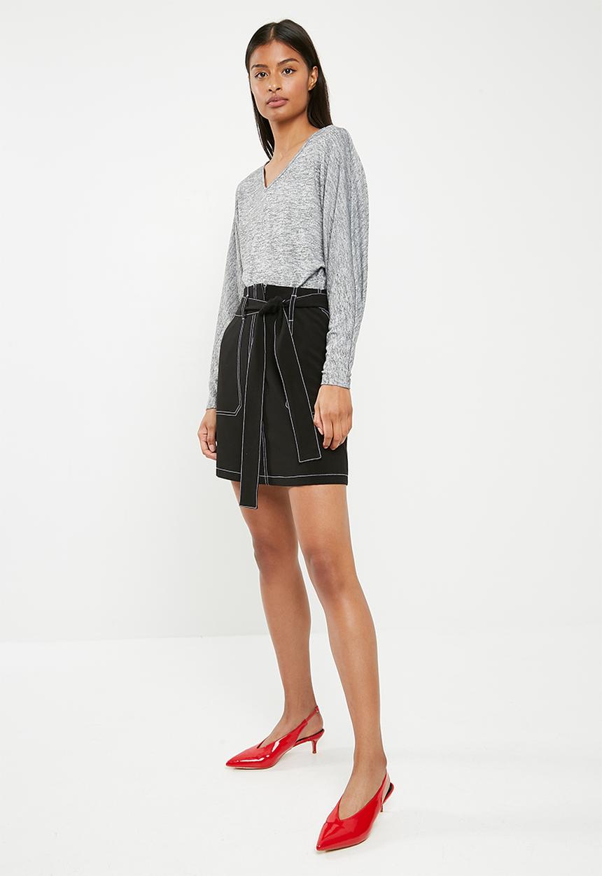 Superbalist - Cut and sew twofer bodysuit - grey 